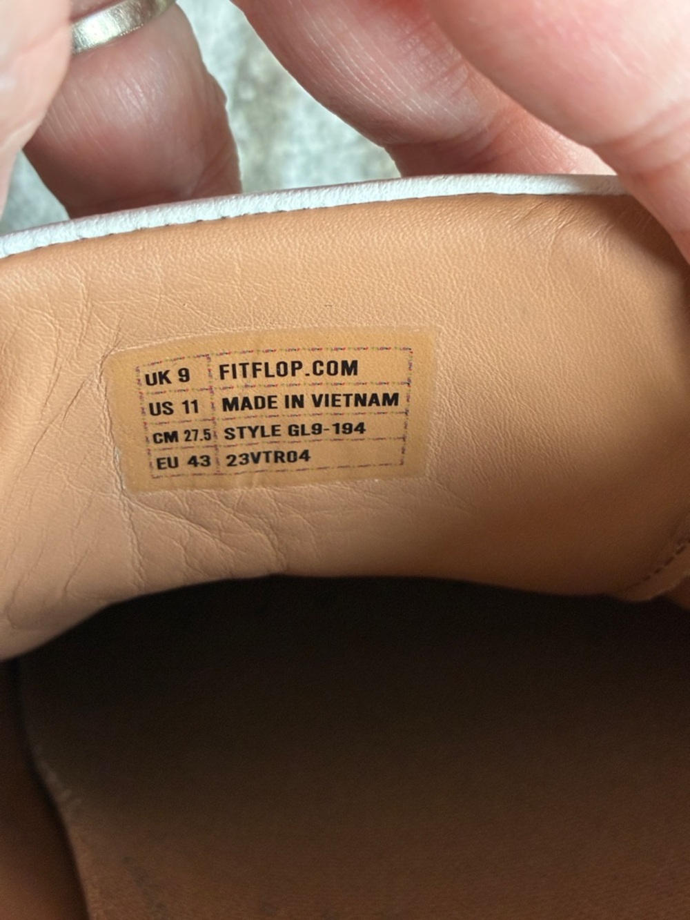 FitFlop Rally Leather Sneakers White Comfort Walking Gum Sole Lace Up Women 11 - Picture 5 of 12
